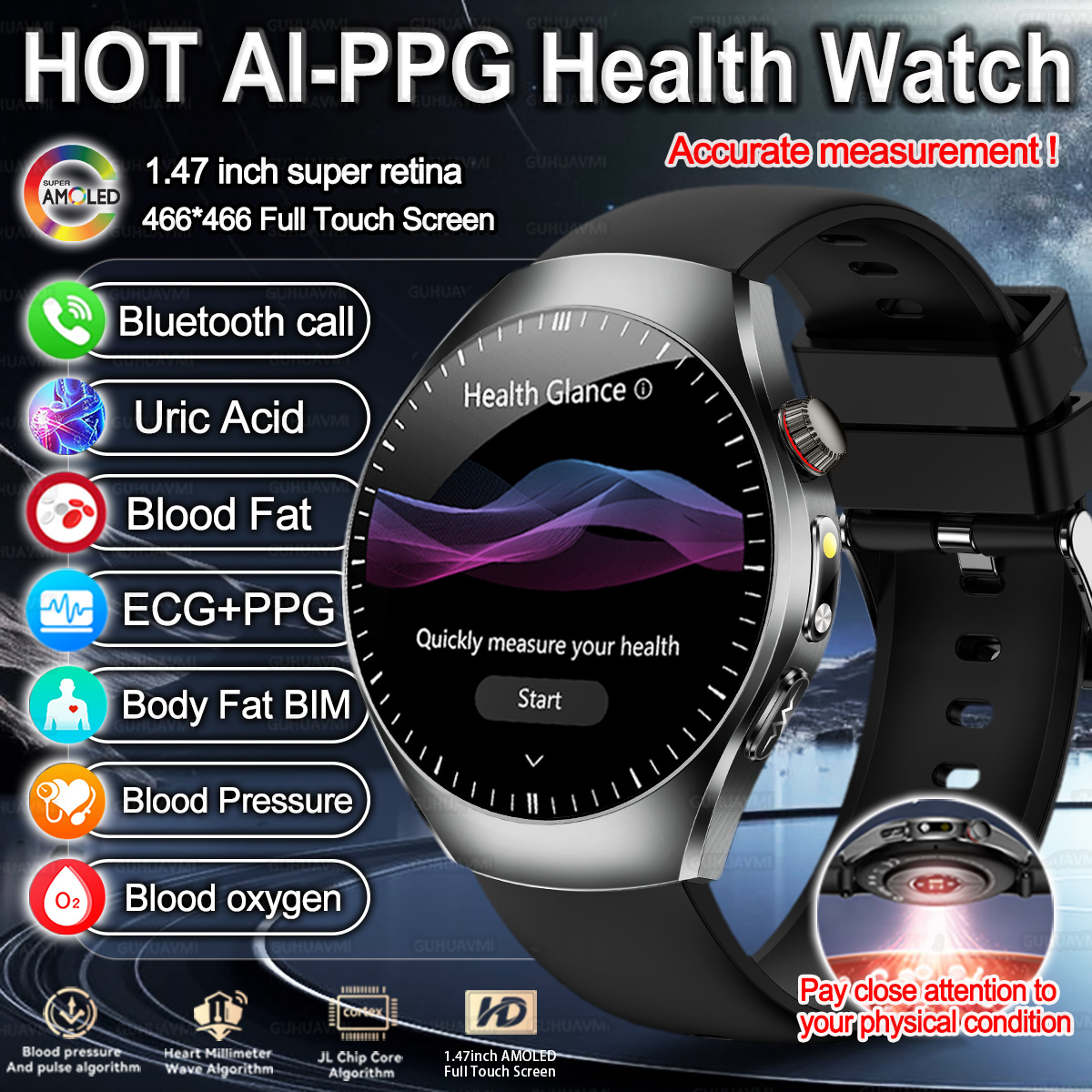 Smartwatch Watches Brands For Women - Nieuw merk 2026-upgrade Gezondheidscontrole Smart Watch