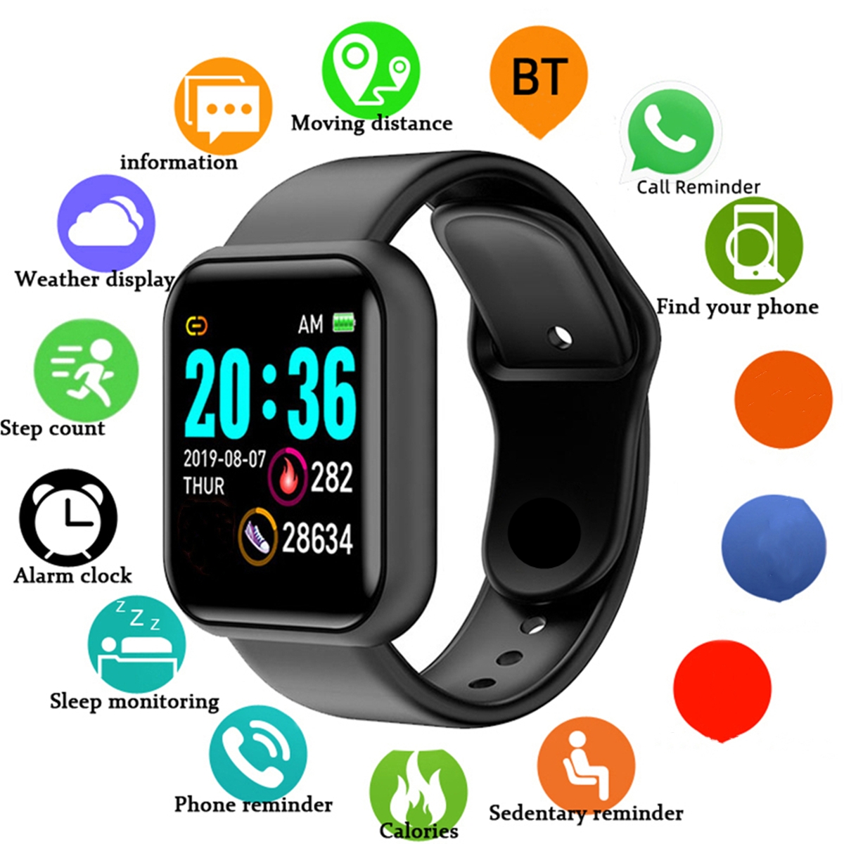Smartwatch Watches For Girls - Mannen Slimme Horloges Kleurenscherm Bluetooth Vrouw