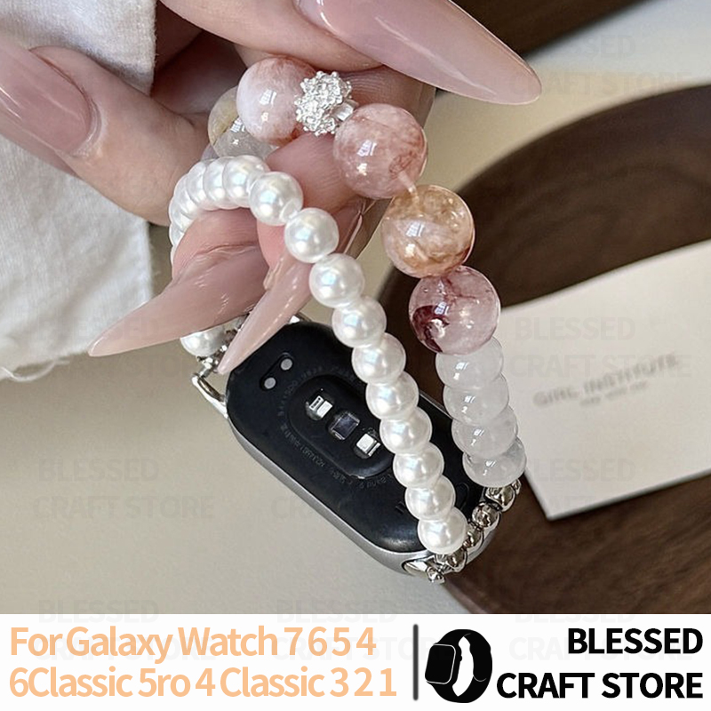 Smartwatch Vintage Watches For Women - Natuurlijke Kristallen Parel Armband voor Samsung