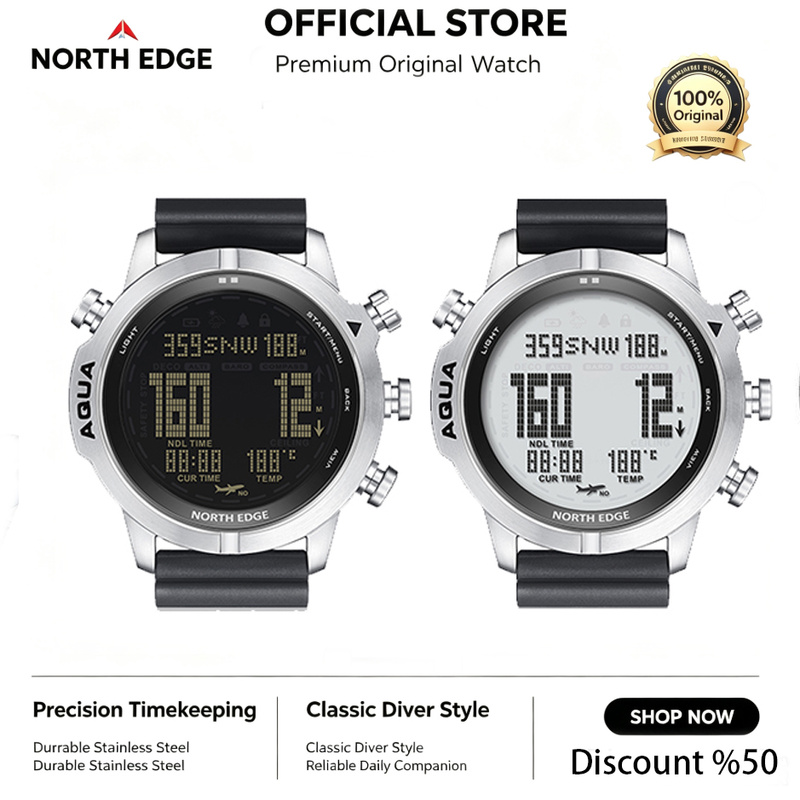 Altimeter Compass Watch - NORTH EDGE Heren Digitaal Horloge Professionele