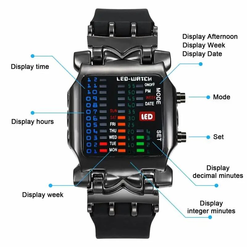 Binair Led Horloge Creatief Wa - Timex Watches Smartwatch recensie en prijs