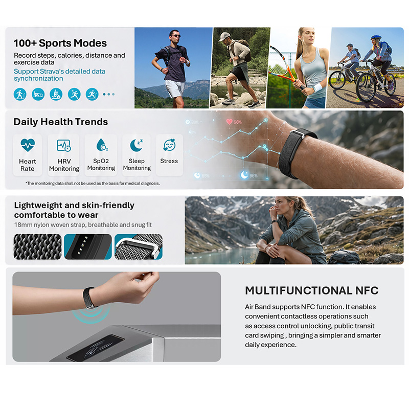 VALDUS Air Band Smart Bracelet - Smartwatch Watches Price recensie en prijs