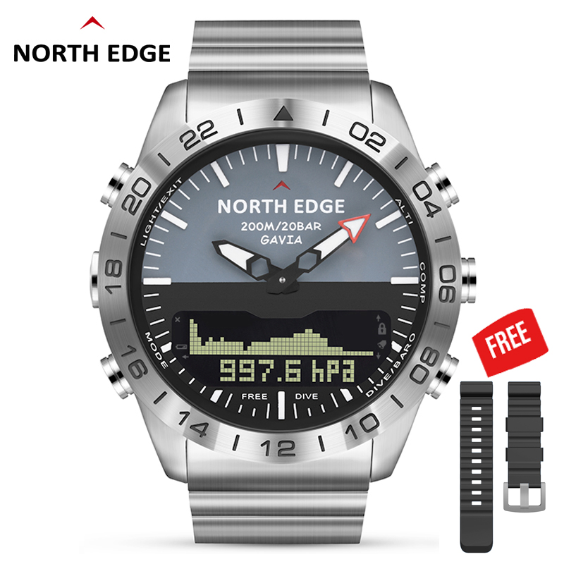 NORTH EDGE GAVIA2 Heren Duikho - Altimeter Compass Watch recensie en prijs