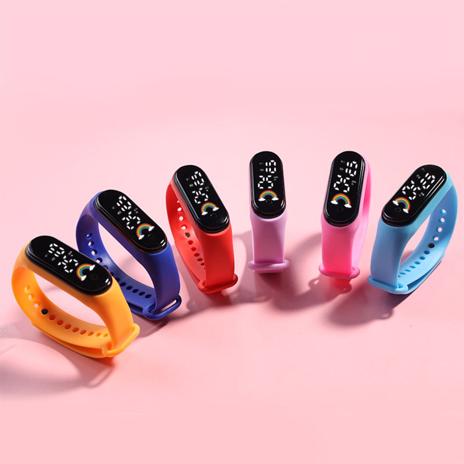 Veelkleurige kinderen slimme h - Smartwatch Digital Watches For Kid Girl recensie en prijs