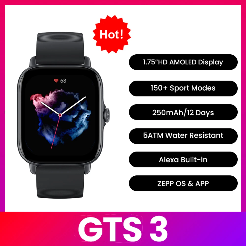 Amazfit GTS 3 Smartwatch 5ATM  - Timex Watches Smartwatch recensie en prijs